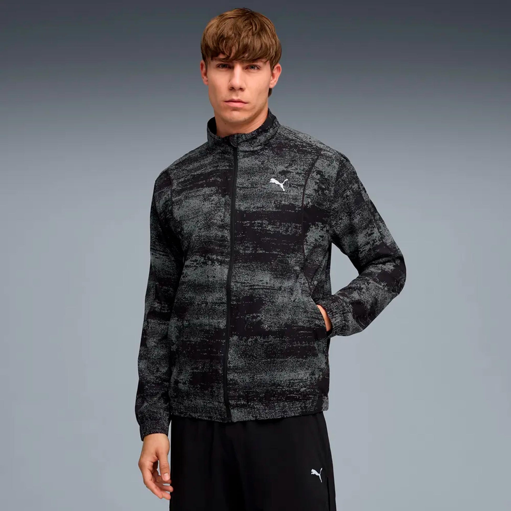 Puma Velocity AOP Woven  Kurtka do biegania Mężczyźni - czarny