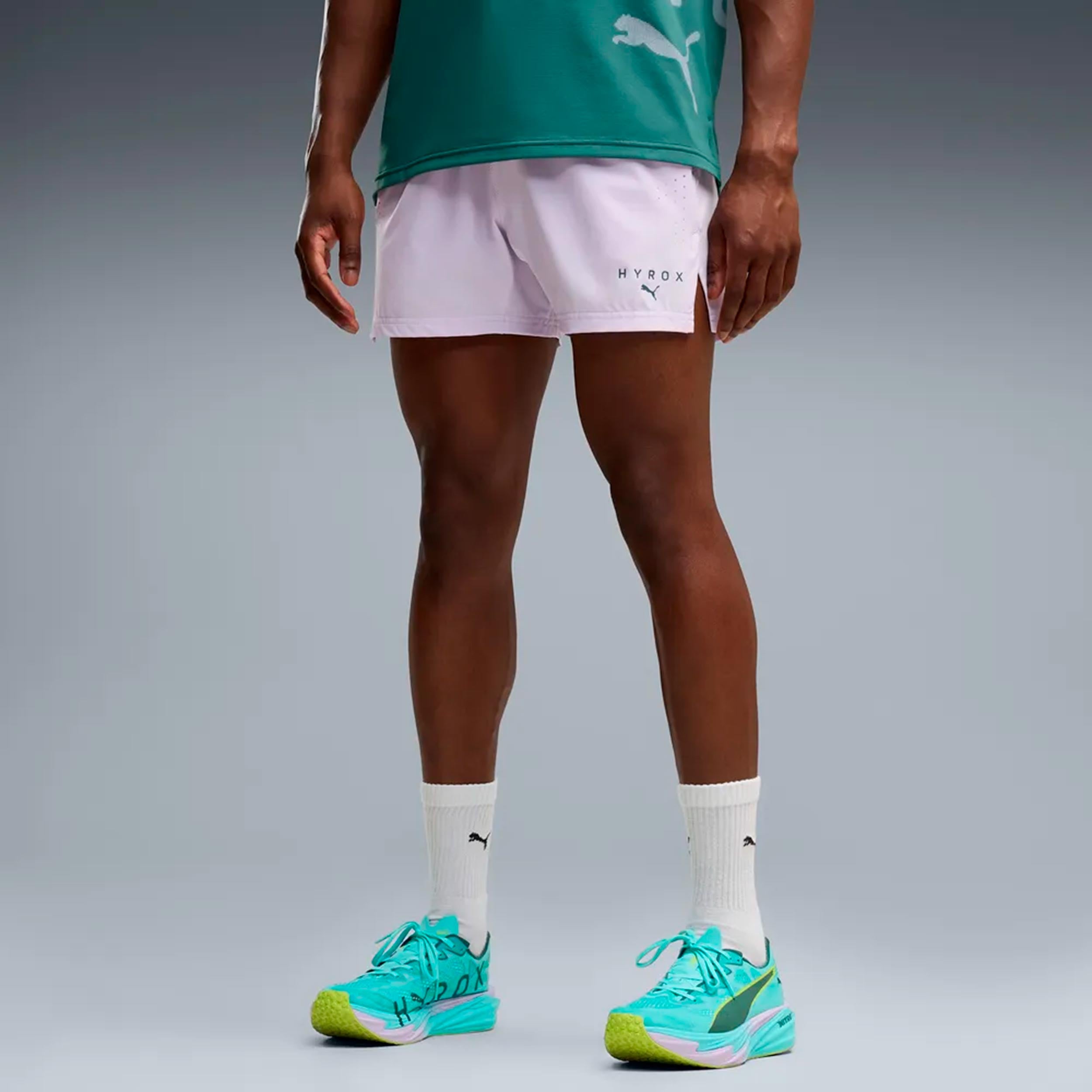 Puma HYROX PWRMODE 5in  Spodenki do biegania Mężczyźni - liliowy
