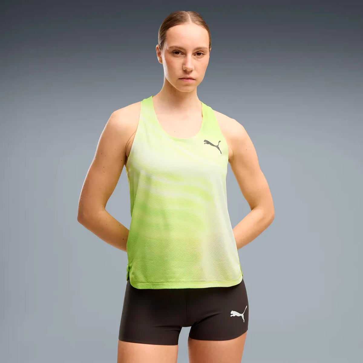 Puma Lightspeed Graphic  Koszulka do biegania Kobiety - limonka