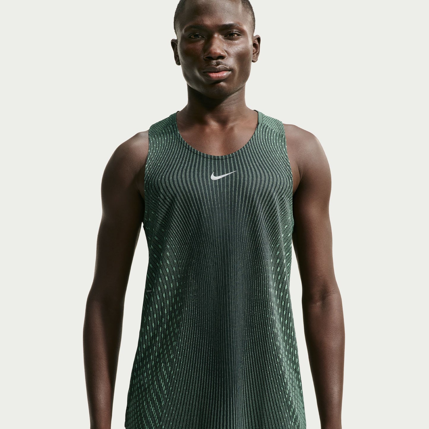 Nike Stride  Koszulka do biegania Mężczyźni - oliwka, srebrny