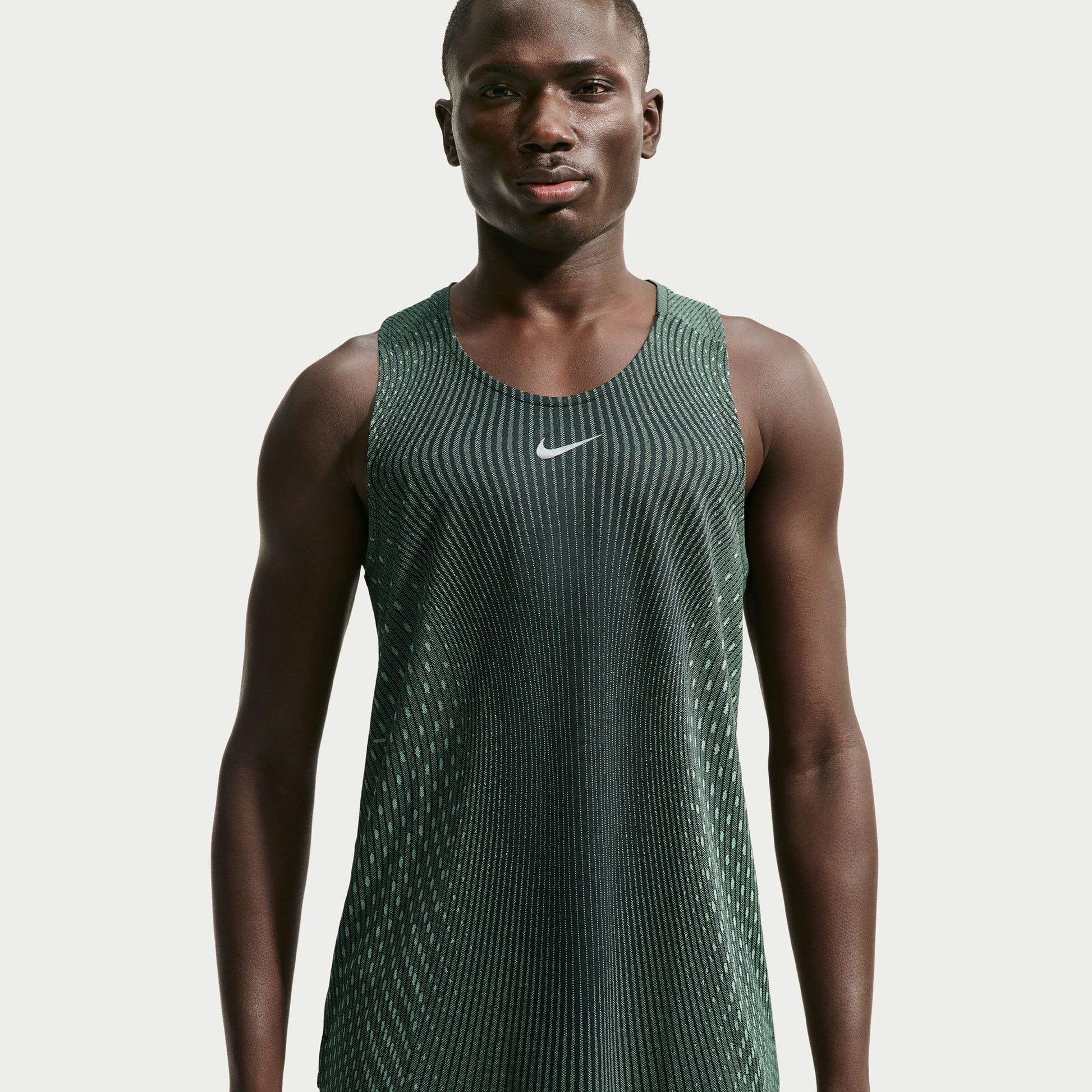 Nike Stride  Koszulka do biegania Mężczyźni - oliwka, srebrny