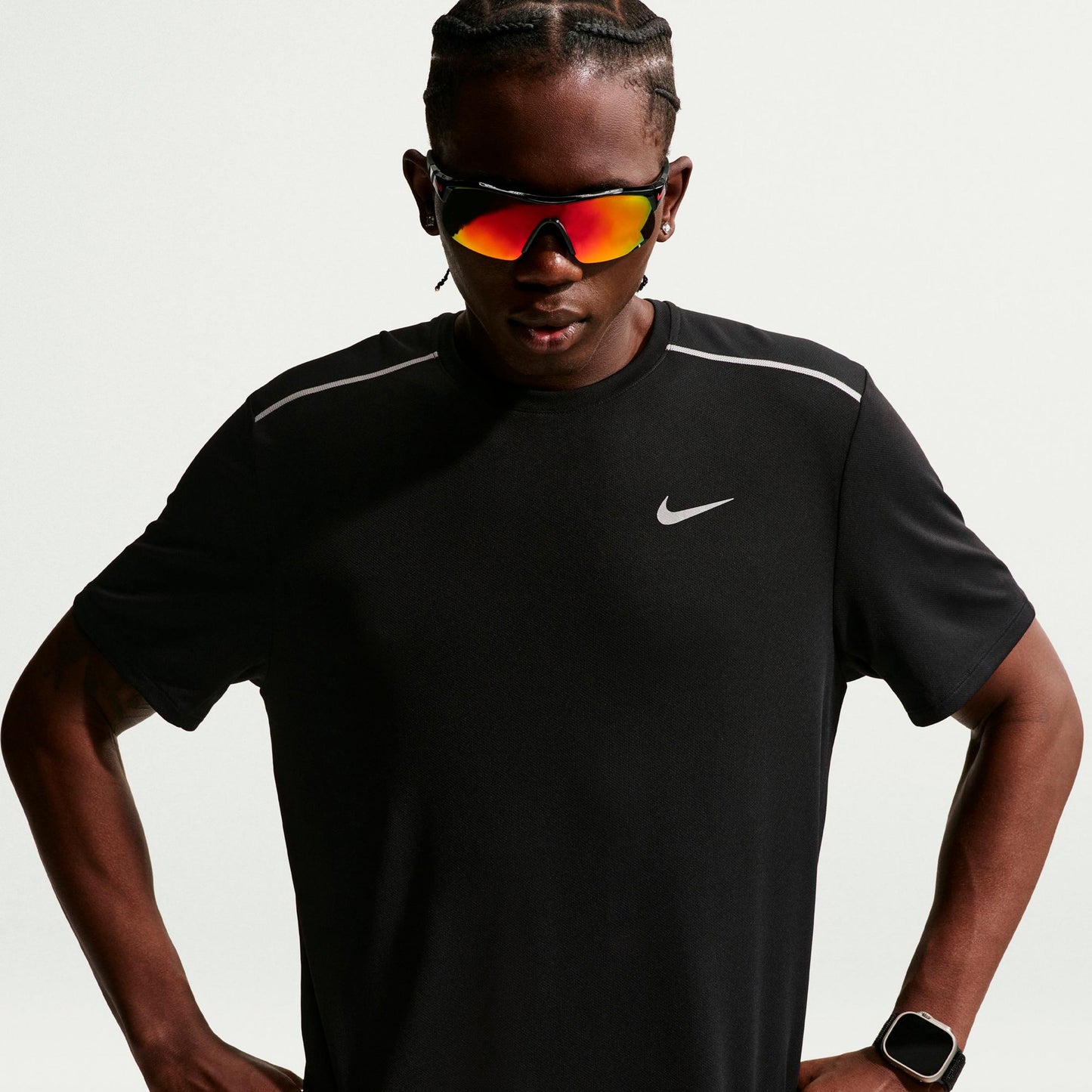 Nike Miler  Koszulka do biegania Mężczyźni - czarny, srebrny