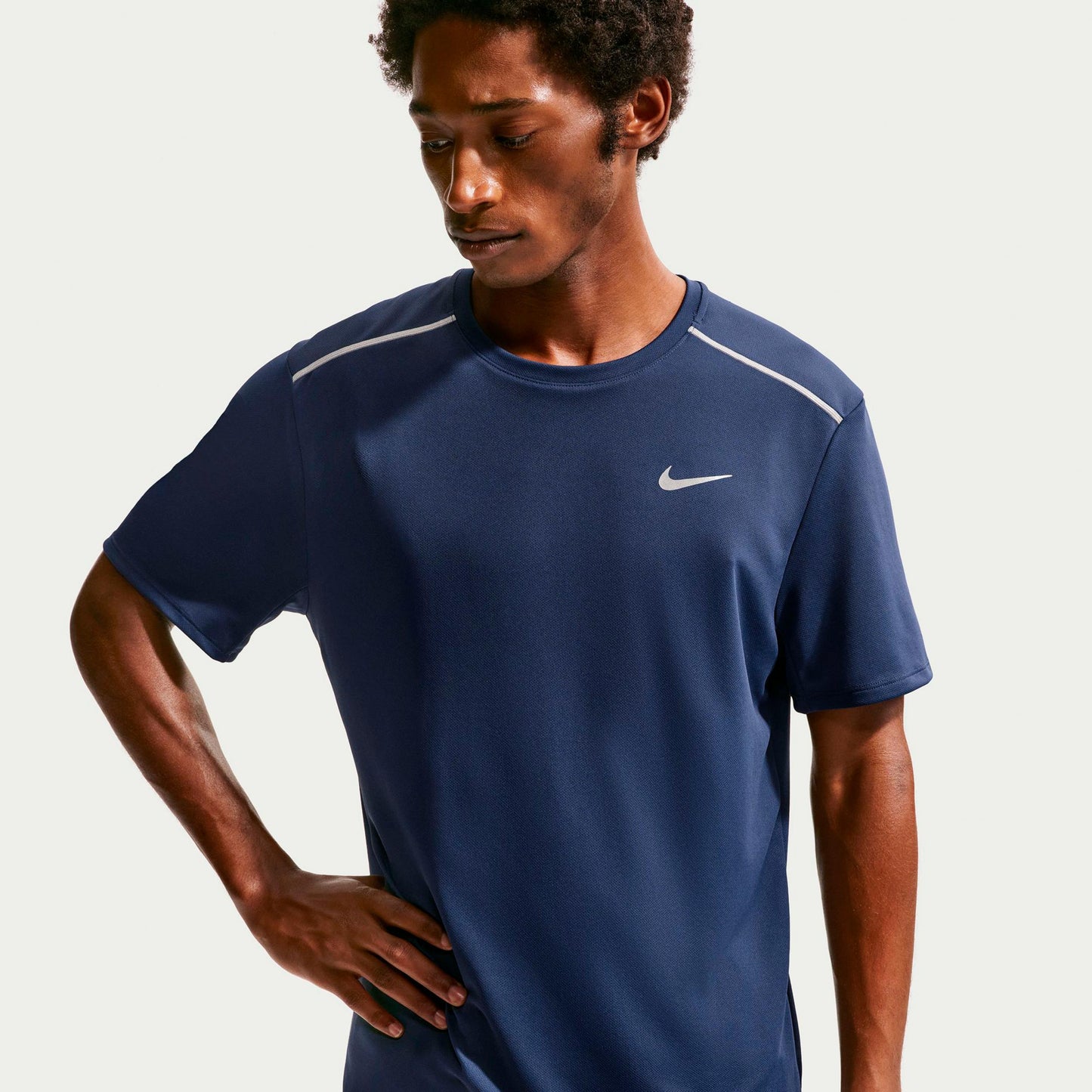 Nike Miler  Koszulka do biegania Mężczyźni - ciemnoniebieski, srebrny
