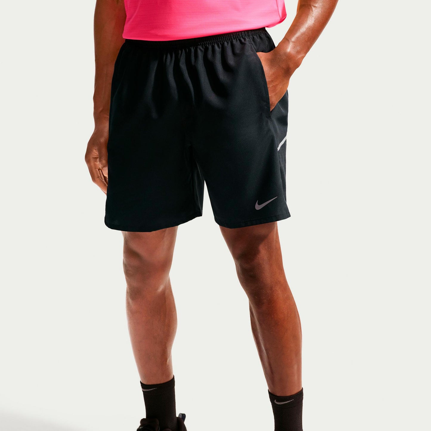 Nike Miler 5in  Spodenki do biegania Mężczyźni - czarny, srebrny