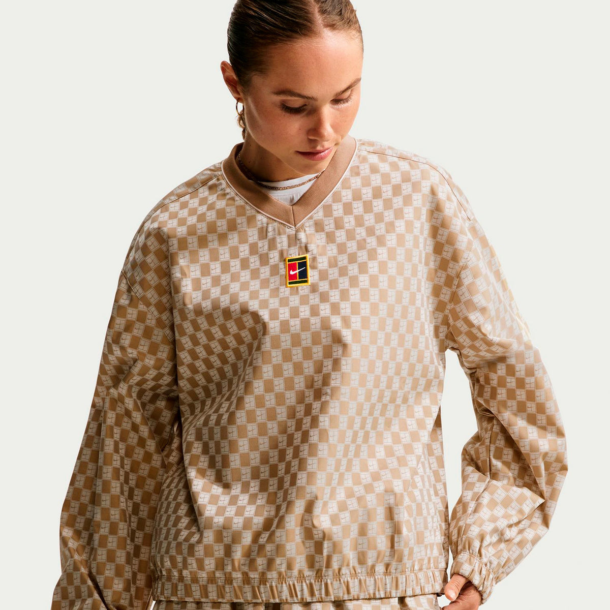 Nike Woven Długi Rękaw Kobiety - beż
