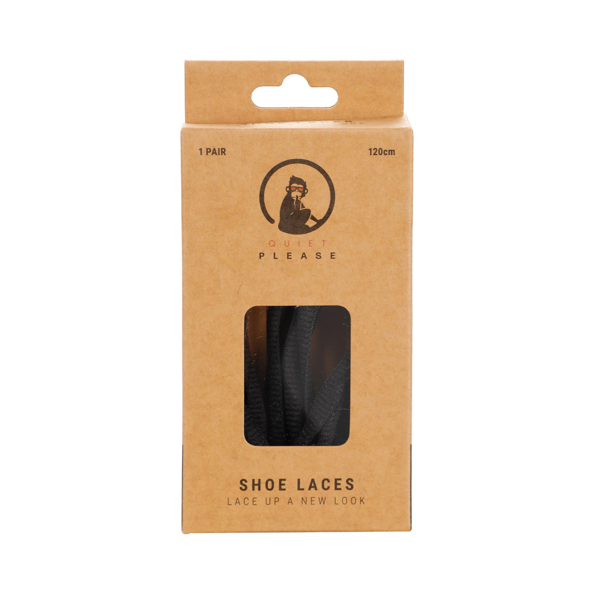 Quiet Please QP shoe laces 120cm Sznurówki - czarny