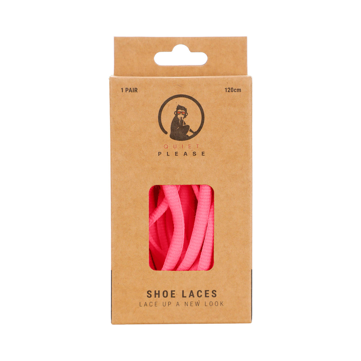 Quiet Please QP shoe laces 120cm Sznurówki - różowy