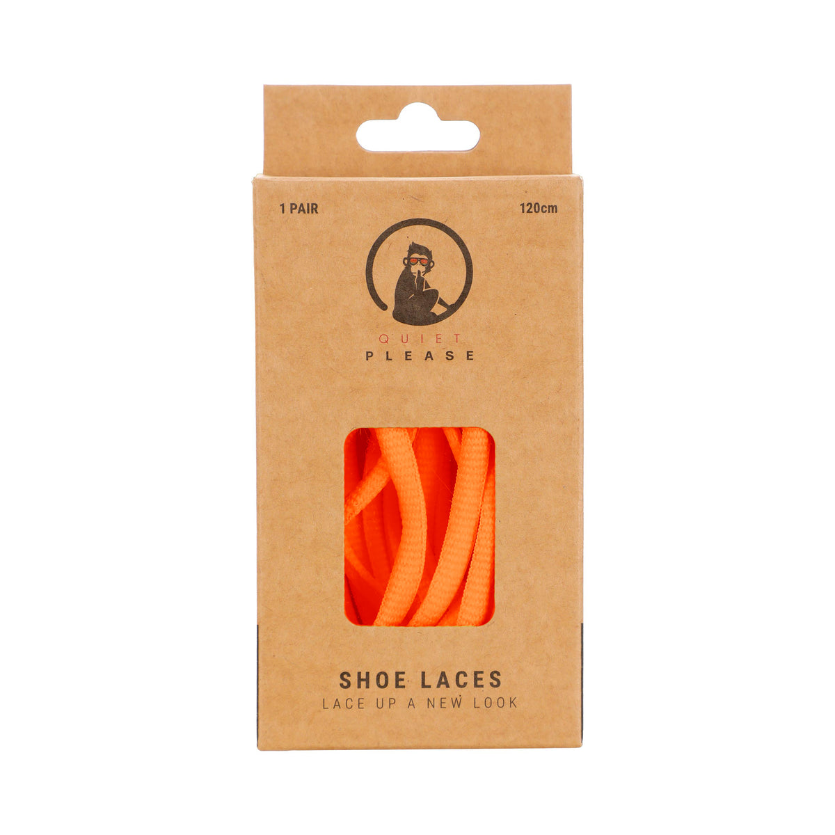 Quiet Please QP shoe laces 120cm Sznurówki - pomarańczowy