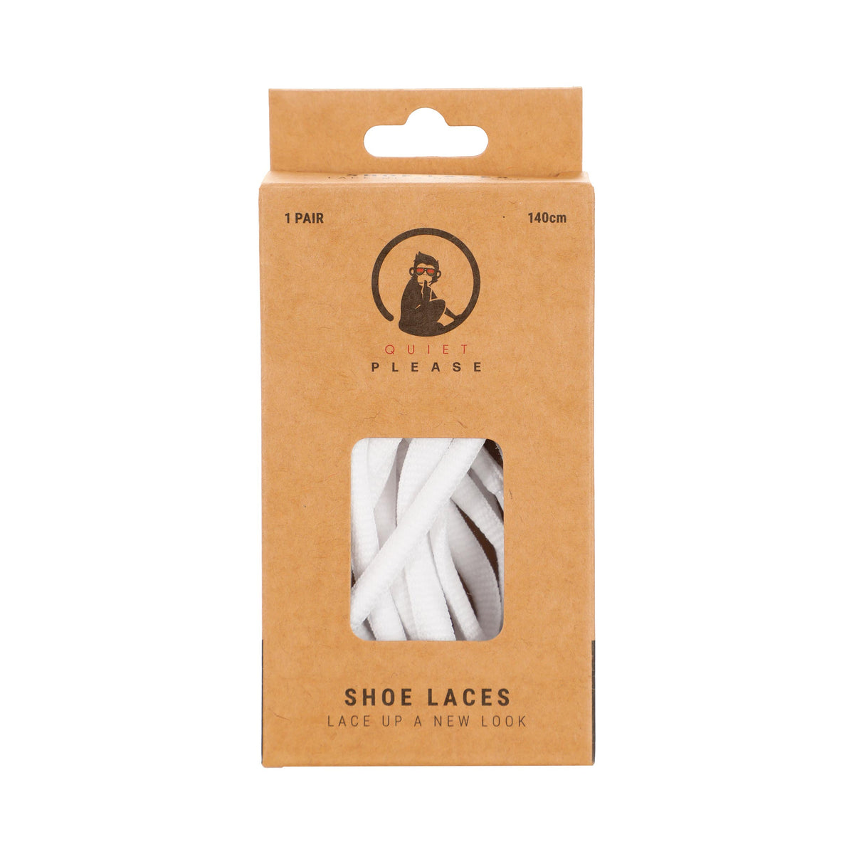 Quiet Please QP shoe laces 140cm Sznurówki - biały