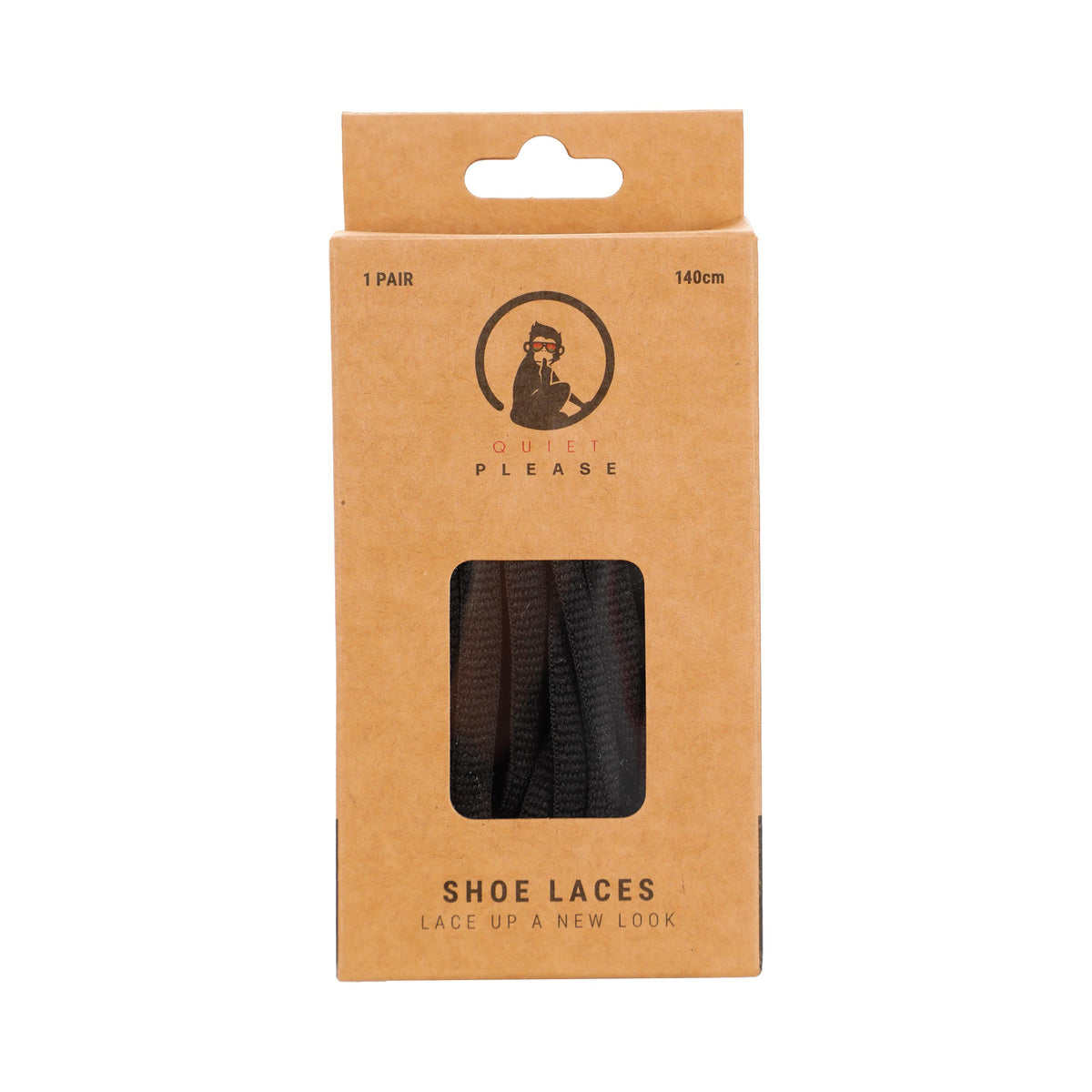 Quiet Please QP shoe laces 140cm Sznurówki - czarny