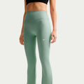 One High Waist Flare Tight Getry Kobiety - szałwia