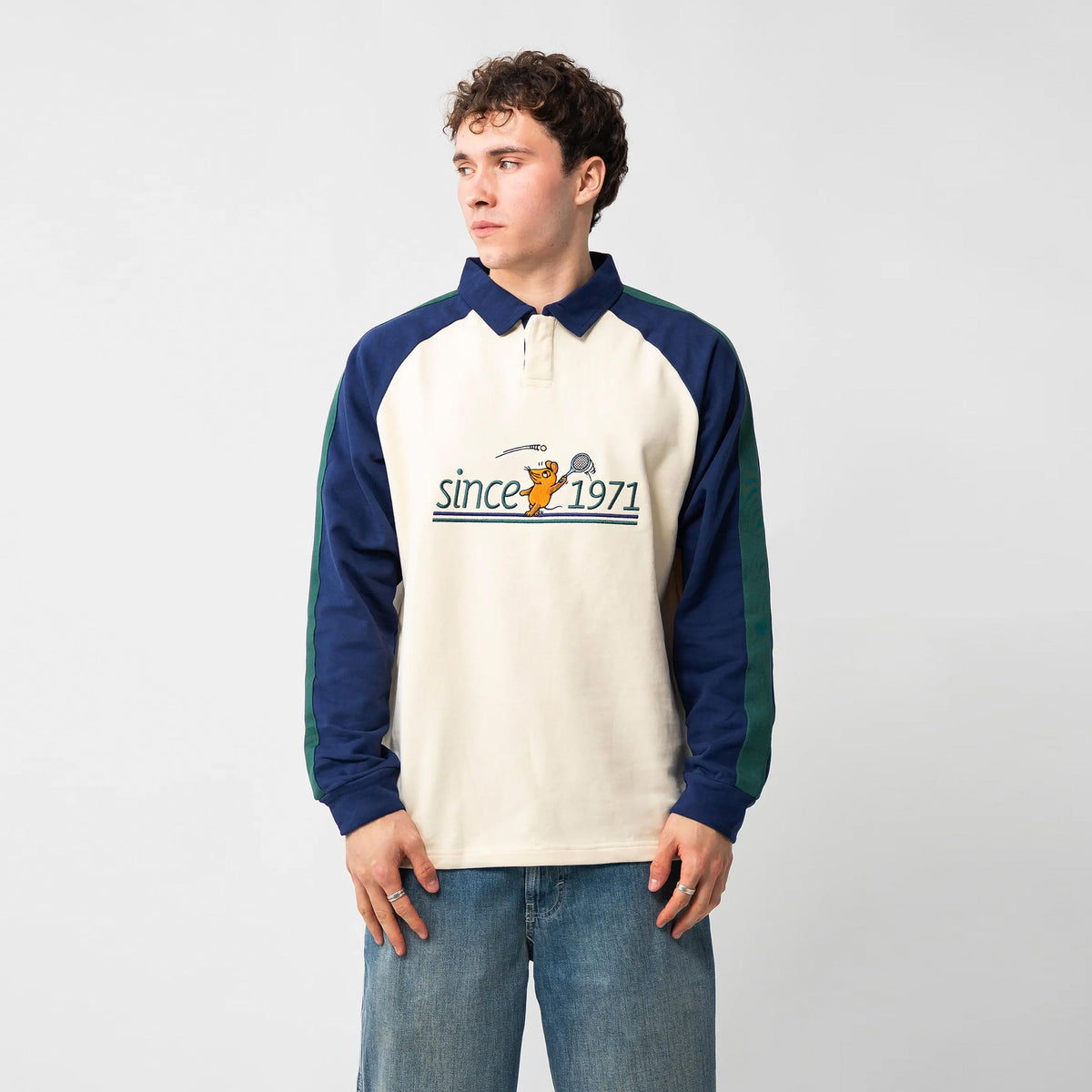 Lobster & Lemonade Maus Tennis – ’63 Rugby Bluza Unisex - krem, wielokolorowy