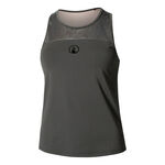 Quiet Please ODZIEŻ Quiet Please Sparkle Racerback Tank Top Kobiety-Antracyt