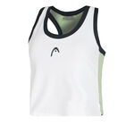 HEAD ODZIEŻ HEAD Play Crop Tank Top Kobiety-Biały,Ciemnoniebieski