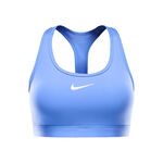 Nike ODZIEŻ Nike Swoosh Medium Stanik sportowy Kobiety - jasnoniebieski, biały