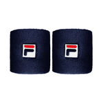Fila ODZIEŻ Fila Osten Opaska przeciwpotna Opakowanie 2 szt. Unisex - ciemnoniebieski, 
