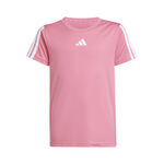adidas ODZIEŻ adidas Training Essentials 3 Stripes Koszulka Dzieci - r&oacute;ż, biały