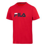 Fila ODZIEŻ Fila Logo Koszulka Mężczyźni-Czerwony,Ciemnoniebieski