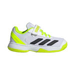adidas Buty tenisowe adidas Courtflash Comfort Closure Buty Do Tenisa Allcourt Dzieci-Biały,Neonowy Żółty