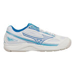 Mizuno Buty tenisowe Mizuno Break Shot But Do Dywanów Kobiety-Biały,Jasnoniebieski