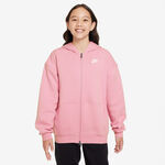 Nike ODZIEŻ Nike Club Fleece Oversized Full-Zip Bluza Dresowa Dziewczynki-R&oacute;ż