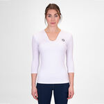 BIDI BADU ODZIEŻ BIDI BADU Crew V-Neck Długi Rękaw Kobiety-Biały
