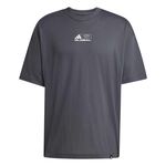 adidas ODZIEŻ adidas GFX Glob Koszulka Mężczyźni - ciemnoszary, 