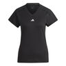 Essentials AEROREADY Train Minimal Branding V-Neck Koszulka Kobiety-Czarny