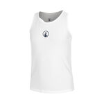 Quiet Please Odzież tenisowa Quiet Please Racerback Tank Top Dziewczynki-Biały,Ciemnoniebieski
