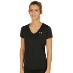 Under Armour ODZIEŻ Under Armour Tech Solid Koszulka Kobiety-Czarny,Srebrny