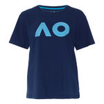 Australian Open ODZIEŻ Australian Open AO Stack Print Core Logo Koszulka Kobiety - ciemnoniebieski, 