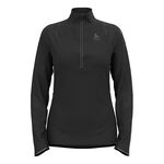 Odlo ODZIEŻ Odlo Zeroweight Ceramiwarm Reflective Mid Layer Half-Zip Top do biegania Kobiety - czarny, 
