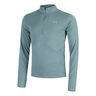 Launch Quarter-Zip Koszulka do biegania Mężczyźni - niebiesko-szary, 