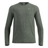 Essential Seamless Crew Neck Długi Rękaw Mężczyźni-oliwka