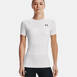 Under Armour ODZIEŻ Under Armour Heatgear Authentics Comp Koszulka Kobiety-Biały