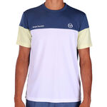Sergio Tacchini Odzież tenisowa Sergio Tacchini Prave 024 PL Koszulka Mężczyźni - niebiesko-szary, biały