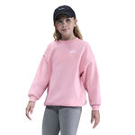Nike ODZIEŻ Nike Club Fleece Oversized Crew Bluza Dziewczynki-R&oacute;ż