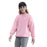 Club Fleece Oversized Crew Bluza Dziewczynki-R&oacute;ż