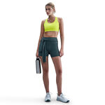 Nike ODZIEŻ Nike Swoosh Medium Stanik sportowy Kobiety - limonka, biały