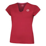 BIDI BADU ODZIEŻ BIDI BADU Bubble V-Neck Koszulka Kobiety-Czerwony