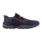 Mizuno Buty do biegania Mizuno Wave Daichi 9 GTX But trailowy Kobiety - ciemnoniebieski, neonowy czerwony