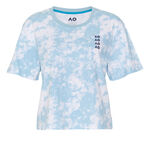 Australian Open ODZIEŻ Australian Open AO Tie Dye Cropped Koszulka Kobiety-Jasnoniebieski,Biały