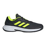 adidas Buty tenisowe adidas GameCourt 2 Buty Do Tenisa Allcourt Mężczyźni-Czarny,Limonka