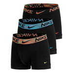 Nike ODZIEŻ Nike Dri-Fit Essential Micro Trunk Bokserki sportowe Opakowanie 3 szt. Mężczyźni - czarny, czarny