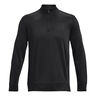 Quarter Half-Zip Długi Rękaw Mężczyźni-Czarny