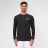 Crew Roundneck Długi Rękaw Mężczyźni-Czarny