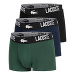 Lacoste ODZIEŻ Lacoste Cotton Stretch Trunk Bokserki Opakowanie 3 Szt. Mężczyźni-Ciemnozielony