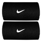Nike ODZIEŻ Nike Swoosh Classic Doublewide Opaska przeciwpotna Unisex - czarny, biały