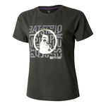 Quiet Please ODZIEŻ Quiet Please Glitter Word Salad Koszulka Kobiety-Antracyt