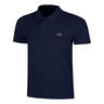 Ribbed Collar Polo Mężczyźni - niebieski, biały